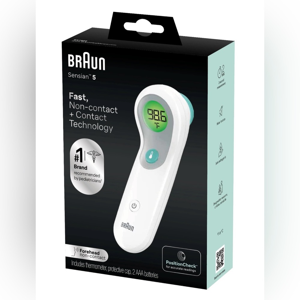 Braun No-Touch Forehead Digital Thermometer NTF3000 / NEW BNT300